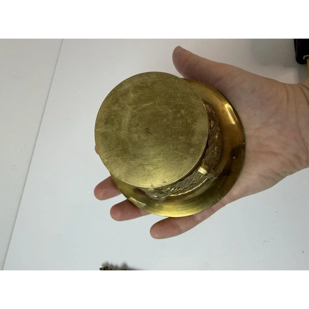 Solid Brass Design Face Mortar & Pestle Pharmacy Apothecary Vintage‎ 3